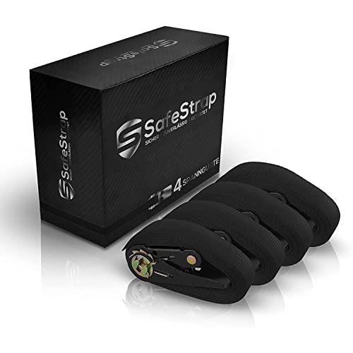 Safestrap Cinghie Di Tensione - Estremamente Robuste Cinghie Di Stivaggio In Conformità A En 12195-2 Con Tüv G/S - 6 M Lungo Cinghie Di Bloccaggio Con