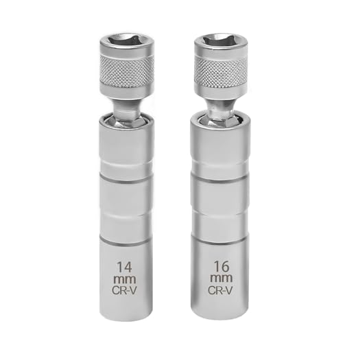 Ypymod 2 Pezzi Chiave Candela 16Mm/14Mm, Chiave Per Candele Auto, Universale Magnetico Flessibile Chiave Candela Per La Riparazione Dell'Auto Per Rimu
