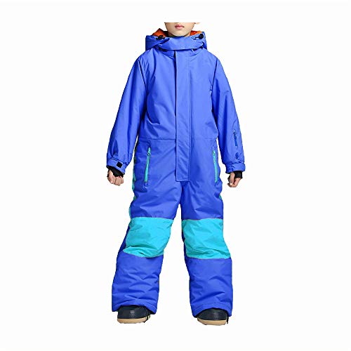 Yishelle Tuta Da Sci Per Bambini Cuciture Un Pezzo Del Vestito Di Sci For Bambini Bambino Di Colore Solido Inverno Tuta Con Cappuccio Delle Tute Da Es
