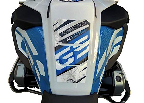 Resin Bike Adesivi Moto Compatibile Con Bmw R 1200 Gs Adventure Rallye 2018. Protezione Paraserbatoio Da Urti E Graffi. Adesivo Resinato Con Effetto 3