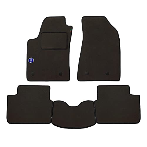 Set Tappetini Realizzato Per Mercedes Slk R170 Anno Dal 1996 Al 2004 In Moquette Alta Qualità Con Battitacco Grigi Con Stemma
