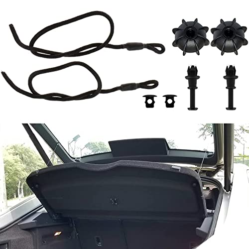 Zaradu 2 Pezzi Auto Cappelliera Posteriore Scaffale String,Corda Pacco Posteriore Per Auto,Auto Cappelliera Posteriore Scaffale String Tenere La Cingh