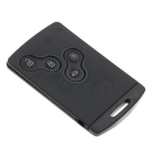 Jongo - Guscio Per Scheda Chiave Elettronica Compatibile Con Renault Koleos, Clio 4, Laguna 3, Megane 3 E Megane Scenic | Custodia Vuota Chiave Plip S