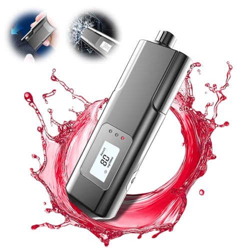 Houya-Tec Etilometro Multifunzionale,Etilometro Portatile Certificato,Funzioni Di Rottura E Taglio Dei Vetri,Alcol Test Con Led Ad Alta Definizione E