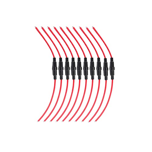 Kolacen Automotive Car Inline Vite Tipo 5X20Mm Portafusibile Agc Cavo 18 Awg (Pcak Di 10)