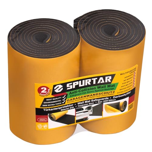 Spurtar Paracolpi Garage Gommapiuma Paracolpi Portiere Auto, Paraspigoli Muro Protezione Paraurti Auto Per Esterno Accessori Automobile Gomma Adesiva,