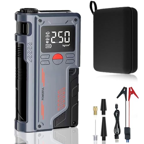 Startup Powerbank 1000A 12V (Per 4.0L Benzina O 2.5L Diesel) Portatile Avvio Dell'Auto Con Led-Torcia Elettrica & Lcd-Mostra, 10000Mah Batteria Auto P