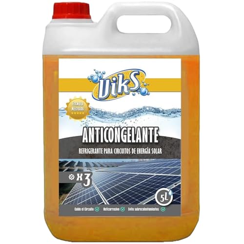 Viks | Antigelo Professionale Per Piastre Solari | Fluido Solare | Refrigerante Per Pannelli Solari | Protezione Del Circuito -28 °C | Glicole Propile