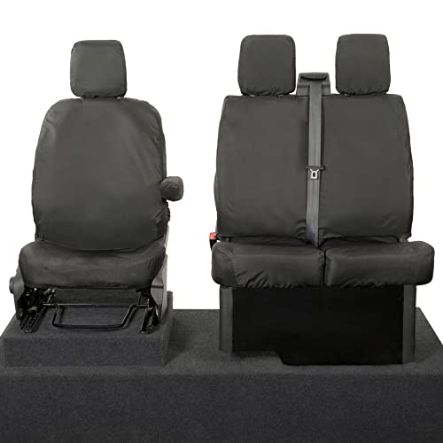 Uk Custom Covers Sc436B - Coprisedili Anteriori Impermeabili Su Misura Per Sedili Anteriori, Singoli/Matrimoniali (Senza Vassoio) - Nero