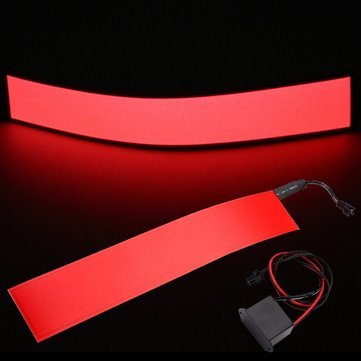 C-Funn 12X2 Pollici 12V Nastro Elettroluminescente Flessibile El Decorazioni Retroilluminazione Pannello Con Luce Con Inverter - Rosso