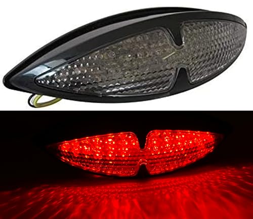 Alchemy Parts Motocicletta Custom Nero Universale Led Posteriore Luce Stop Posteriore