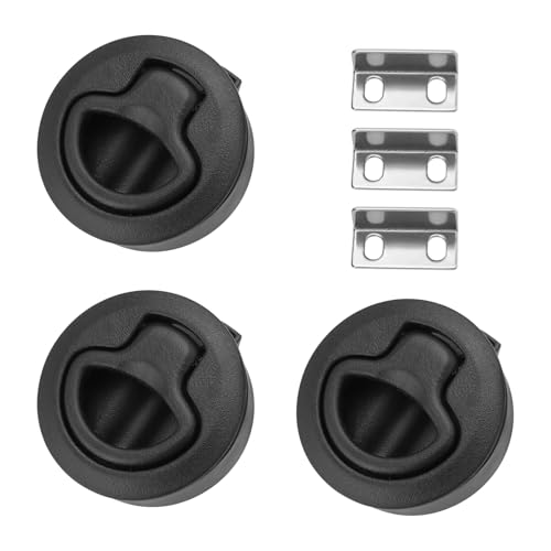 Ecsing 3 Pezzi Chiavistello A Filo Diametro 61 Mm Dimensioni Foro 50 Mm Spessore Materiale Applicabile 2-21 Mm Per Camper Roulotte Navi Barche Serratu