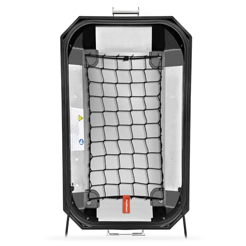 Trunkexpert Kappa K'Mission -Rete Baule - Valigie Laterali - Rete - Valigia Moto - Rete Portabagagli - Borsa Rete Baule - Nera - 36 L
