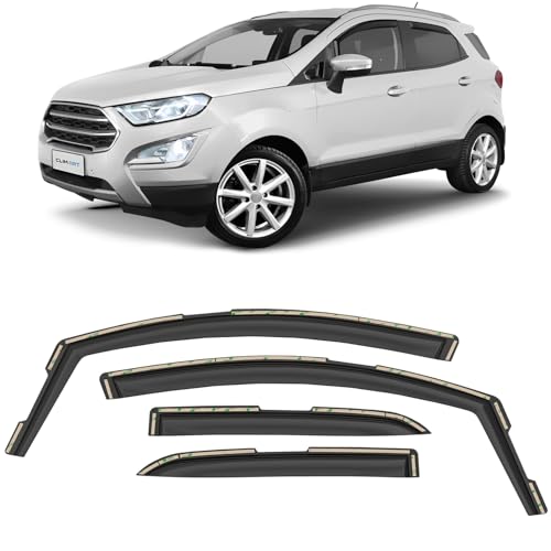 Clim Art Deflettori Antiturbo Compatibile Con Ford Ecosport 2014-2023 - Accessori Auto - Deflettori Finestrini - Deflettore Aria Auto - Protezione Met
