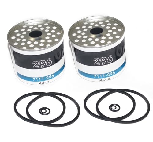 Aespares 2 Filtri Olio Carburante Diesel + Rondella E Anello Per Trattori Auto 7111-296