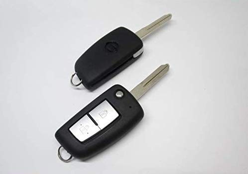 Guscio Chiave Telecomando Compatibile Con Nissan Juke Qashqai Note Micra Cover Scocca Ricambio 2 Tasti Riparazione Sostituzione Lama Vergine Profilo N