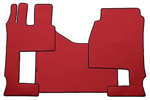 F-Core Tappetini Copricofani Camion Compatibile Per Mercedes Actros Mp 4 01.11-12.18 Actros Mp 5 01.19- Cabina 250Cm Guida Pieghevole Rosso