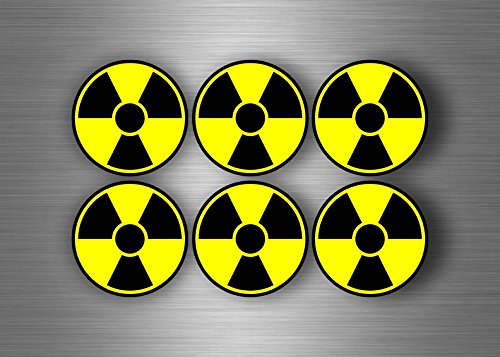 Akacha 6X Adesivi Adesivo Sticker Moto Auto Biker Casco Biohazard Zombie Nuclear