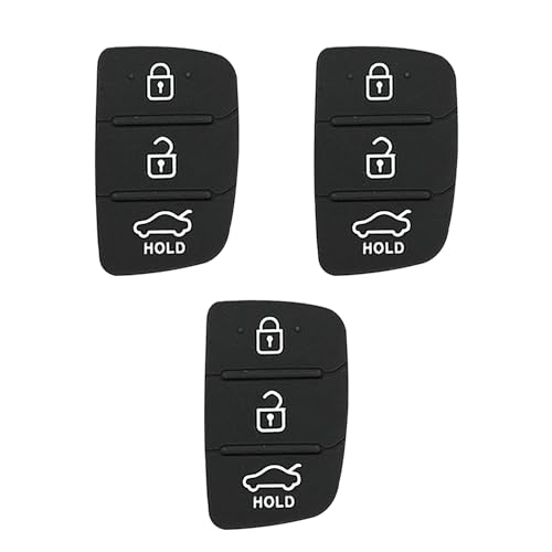 Set Di 3 Chiavi Auto In Silicone, Cover Per Chiavi Auto, 3 Pulsanti, In Gomma, Copertura Per Chiave Auto, Accessori Auto, Ricambio Per Chiavi Auto