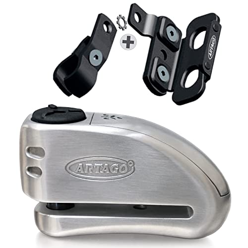 Artago 32S4 Pack Antifurto Bloccadisco Con Allarme 120Db Alta Sicurezza + Supporto Per Honda Crf 1000L Africa Twin, Omologato Sra