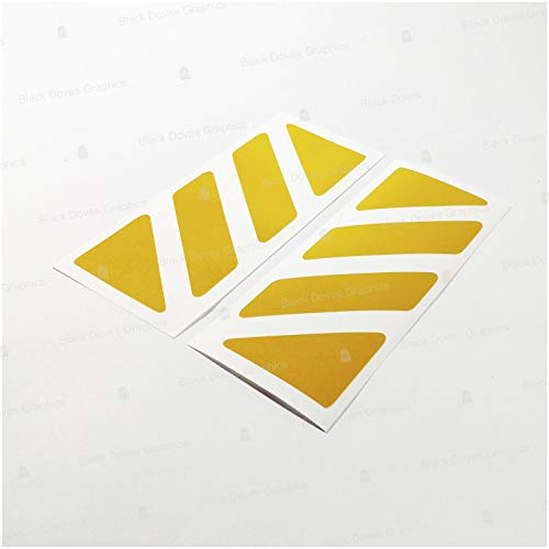 2Pcs Rifrangenti Adesivi Compatibile Con Givi Monokey Trekker Outback Bauletto Alluminio Top Case 37 42 48 L (Giallo)