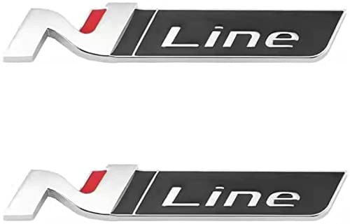 Genetics Yuzhao Per Hyundai Kona Tronco Posteriore N Line Logo Decal Emblema Adesivi Nero 11.6X.2.2Cm 2Pcs