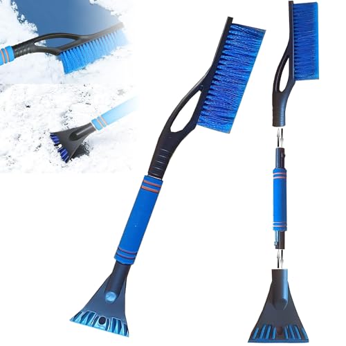 May Huang Raschietto Per Ghiaccio Spazzola Da Neve(2 In 1), Snow Brush Scraper Di Ghiaccio Per Auto, Raschietti Per Ghiaccio Parabrezza Con Impugnatur