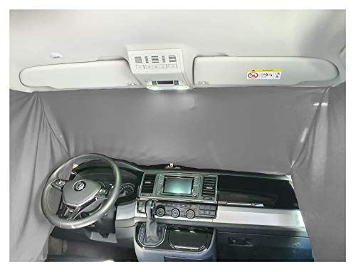 Bremer Sitzbezüge Tenda Parasole Per Parabrezza Da Campeggio, Compatibile Con Opel Vivaro B Dal 2014 Al 2019, Colore Grigio