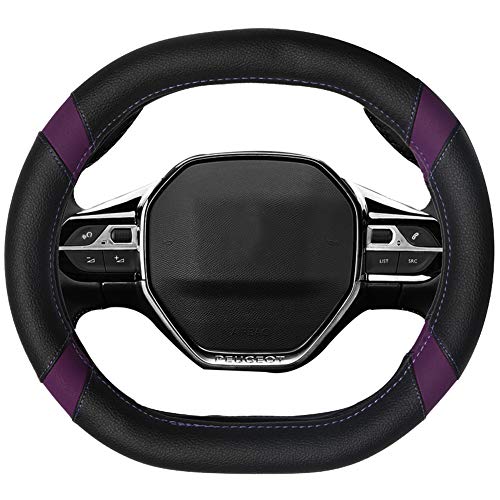 Mayco Bell Coprivolante Per Auto In Pelle In Microfibra Adatto Per 3008 4008 5008 2016-2019 508 208 2019 E-208 (Viola)
