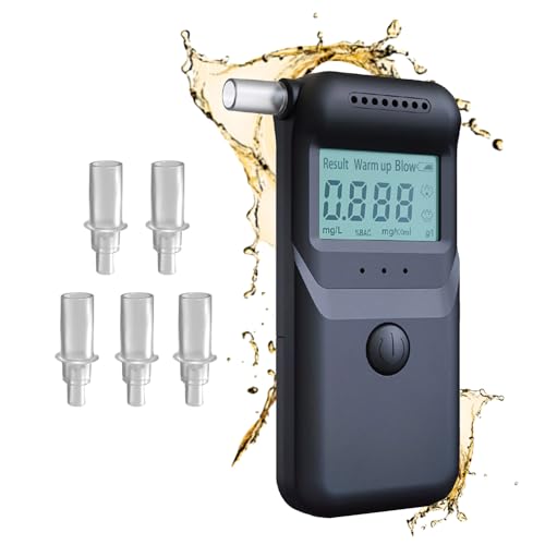 Mulin Etilometro Portatile Certificato, Alcol Test Digitale Con Display Lcd, Alta Precisione, Professionale E Personale, Perfetto Per Uso Domestico E