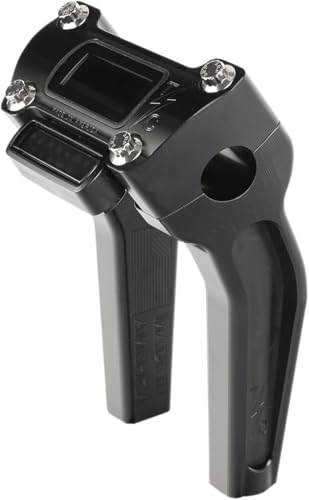 Thrashin Supply Co Tsc-6500-1 - Kit Rialzi Per Manubrio Pullback Con Foro Per Manometro, 16,5 Cm, Colore: Nero Anodizzato