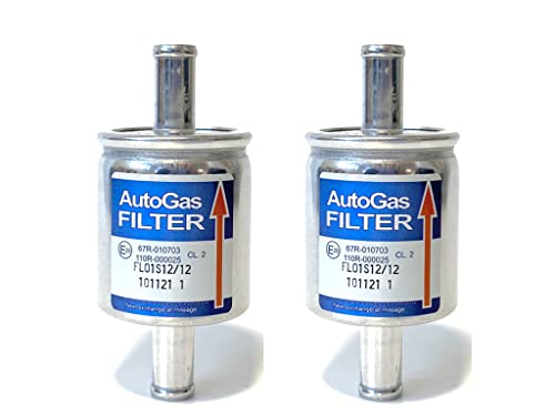 2X Filtro Gas Ms12 12X12Mm - Filtro Autogas, Sistemi Di Gas Lpg - Universalmente (Per Esempio Kme, Brc, Stag Ecc.)