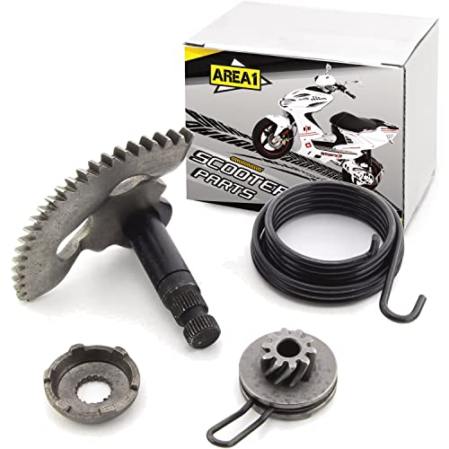 Area1 Kickstarter Kit Di Riparazione (Pignone/Driver/Molla) 50Cc Cina 2 Tempi Scooter. Compatibile Con Explorer Race Gt50 Luxxon Rivero Mawi Tauris Ag