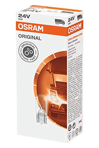 Osram 2840 Lampade Con Schiacciatura Del Bulbo, Illuminazione Interna, Mezzi Pesanti, 12V, Astuccio Da 10
