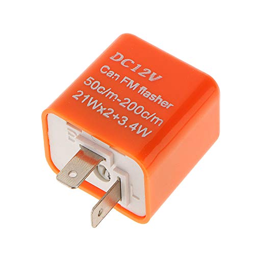 Etopars Arancia 12V 2Pin Regolabile Relè Lampeggiatore Elettronico Indicatore Di Direzione Lampeggiatore Motociclo