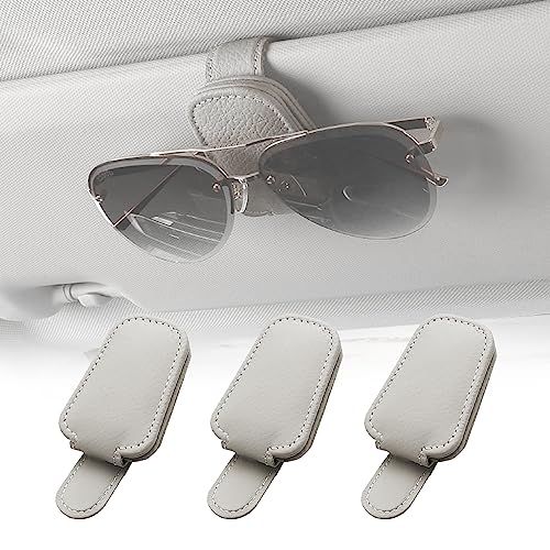 3 Pezzi Portaocchiali Per Auto Parasole, Supporto Occhiali Auto, Accessori Per Visiera Auto, In Pelle, Per Occhiali Da Sole Auto, Supporto Magnetico P