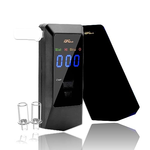 Ibacheck Etilometro Elettronico Con Batteria Ricaricabile, Etilometro A Basso Consumo Energetico, Rilevamento Automatico Del Flusso E Pulizia Automati