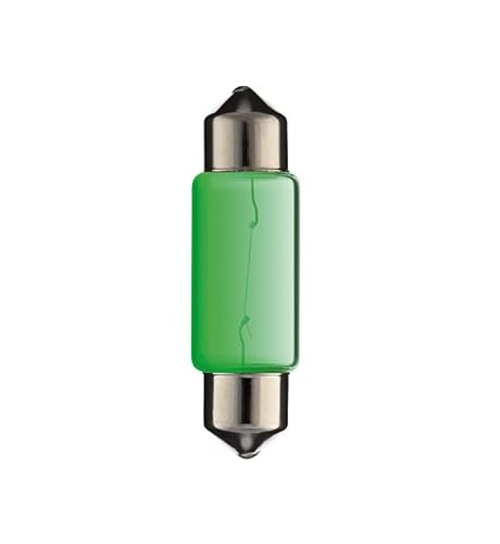 Cyclingcolors 1X Lampadina Siluro 12V 5W 36 Mm Sv8.5 Verde Auto Moto Ciclomotore Lampada Faro Cruscotto Fanale