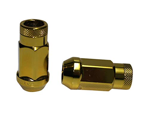 Japan Racing Lug Nuts M12 X 1,5 Dadi Per Ruota Forged Steel Gold 20 Pezzi In Acciaio