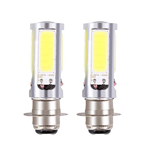 Gorgeri Motorcycel Cob Led Faro, 2 Pezzi 6000K Bianco H6M Cob Led Motore Bici/Atv Lampadina Fendinebbia Px15D P15D25-1