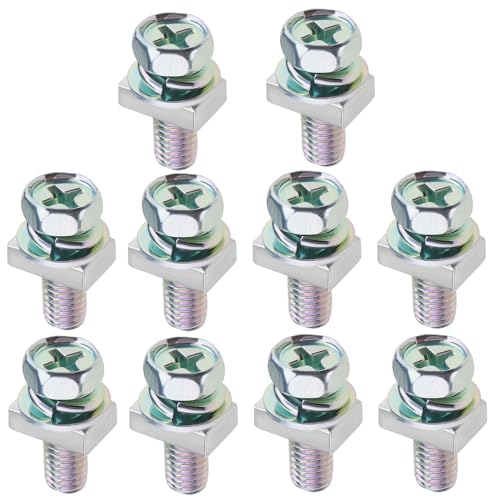 The Lord Of The Tools 10Pcs Bulloni E Dadi Per Batteria Moto Set Terminale Batteria In Acciaio Al Carbonio M5X14Mm Viti E Dadi Quadrati Per Moto Atv S