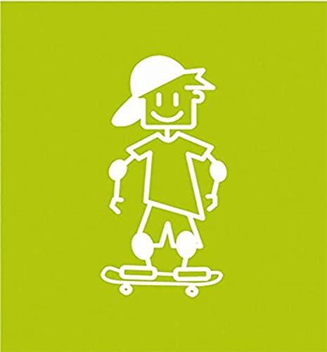 Altium 3007058 Bianco Adesivi Boy Skateboard