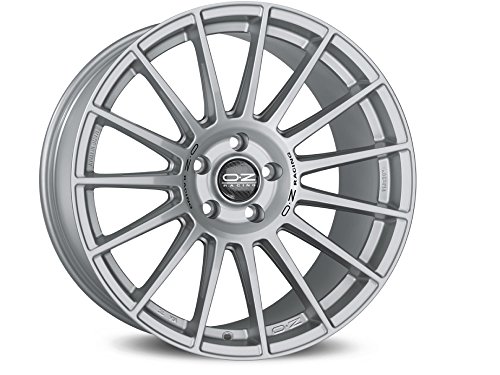 Oz Superturismo Dakar Argento Opaco Nero Lettering 9 X 21 Et50 5 X 112 Hub Bore 66.5 Cerchi In Lega