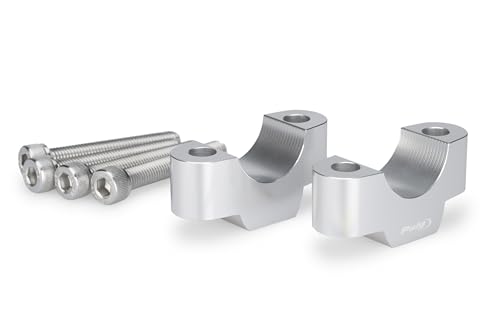 Puig 22037P Riser, Rialzi Manubrio Hi-Tech Parts Da 20Mm Di Altezza E Ø 29,2 Mm, Lavorati In Alluminio Anodizzato Per Migliorare Ergonomia E Stile All