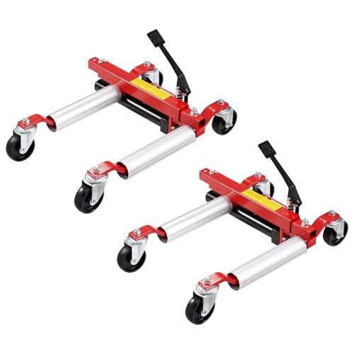 Vevor Carrello Per Ruote, Capacità 680,38 Kg Sollevatore Per Cric Per Auto Con Ruote Girevoli 360° Cric Idraulico Per Posizionamento Di Veicoli Pesant