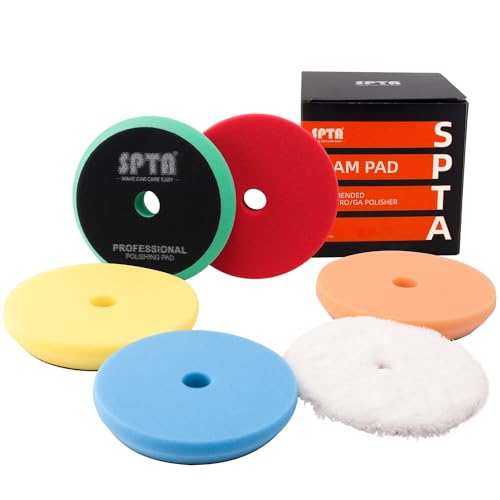 Lucidatura Pads, Spta 5Pcs 6 Pollice (150Mm) Flat Buffing Sponge Pads Taglio Lucidatura Pad Kit Per Car Buffer Lucidatura Compounding, Lucidatura E Ce