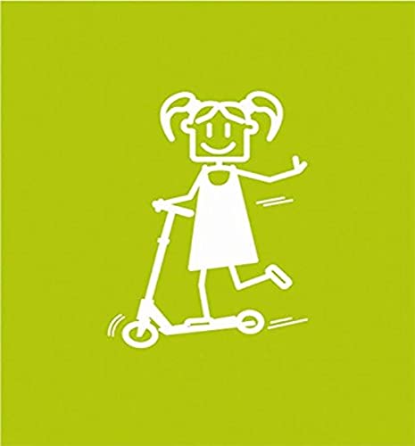 Altium 3007077 Bianco Adesivo Girl Scooter