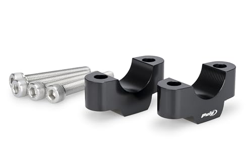 Puig 22037N Riser, Rialzi Manubrio Hi-Tech Parts Da 20Mm Di Altezza E Ø 29,2 Mm, Lavorati In Alluminio Anodizzato Per Migliorare Ergonomia E Stile All