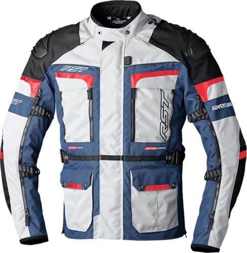 Rst Giacca In Tessuto Adventure-X Argento/Blu Scuro/Rosso S (2409)