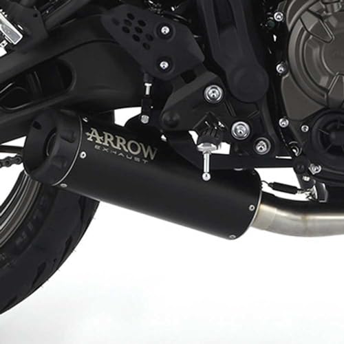 Arrow Marmitta Omologata Rebel Nichrom Dark Yamaha Xsr 700 '21 Con Fondello In Alluminio Nero Per Collettori Arrow
